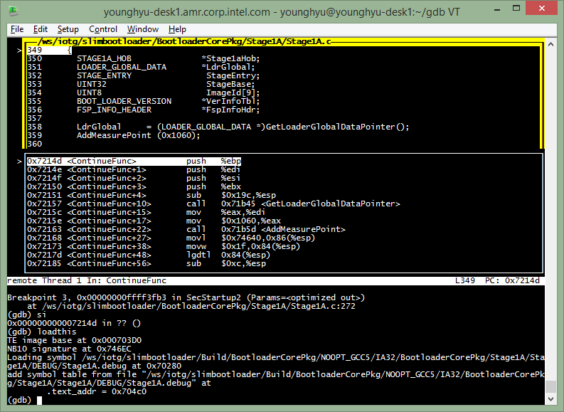 Re-load symbol after relative code execution